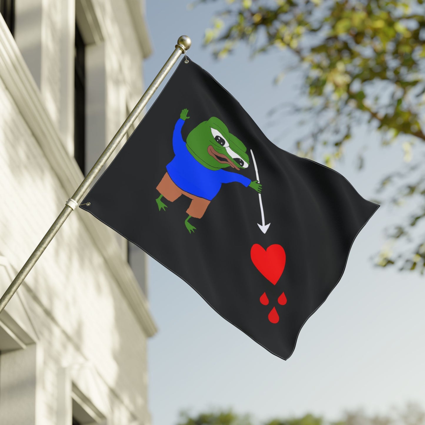 Pepe Black Beard Flag